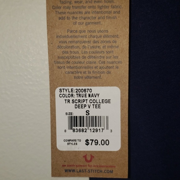 NWT TR WOMENS CRYSTAL EMBELLISHED COLLEGE TEE - Picture 5 of 5